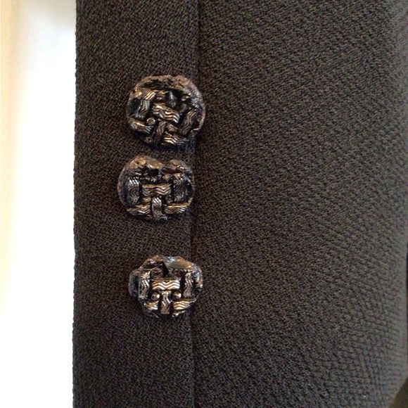 BOGATO Black Wool Crepe Lined Skirt & Jacket Suit - US 4 - Picture 4 of 11